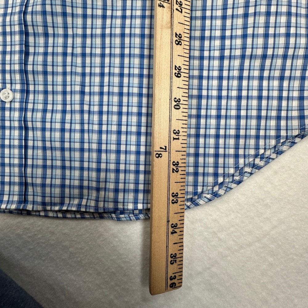 Holderness & Bourne Flynn Sport Shirt Men XXL Marlin Blue Plaid Tailored Fit NEW - Picture 7 of 9